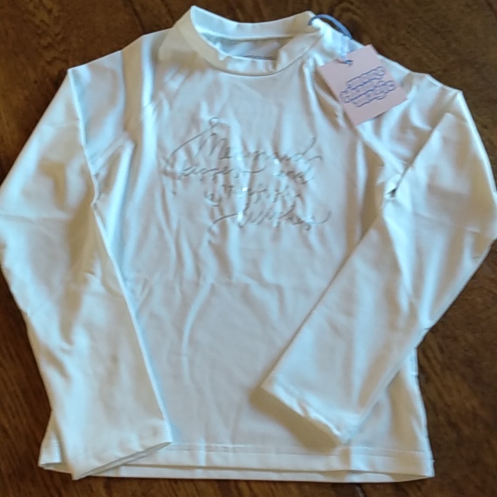 girls 6/6X mermaid kisses and starfish wishes rash guard